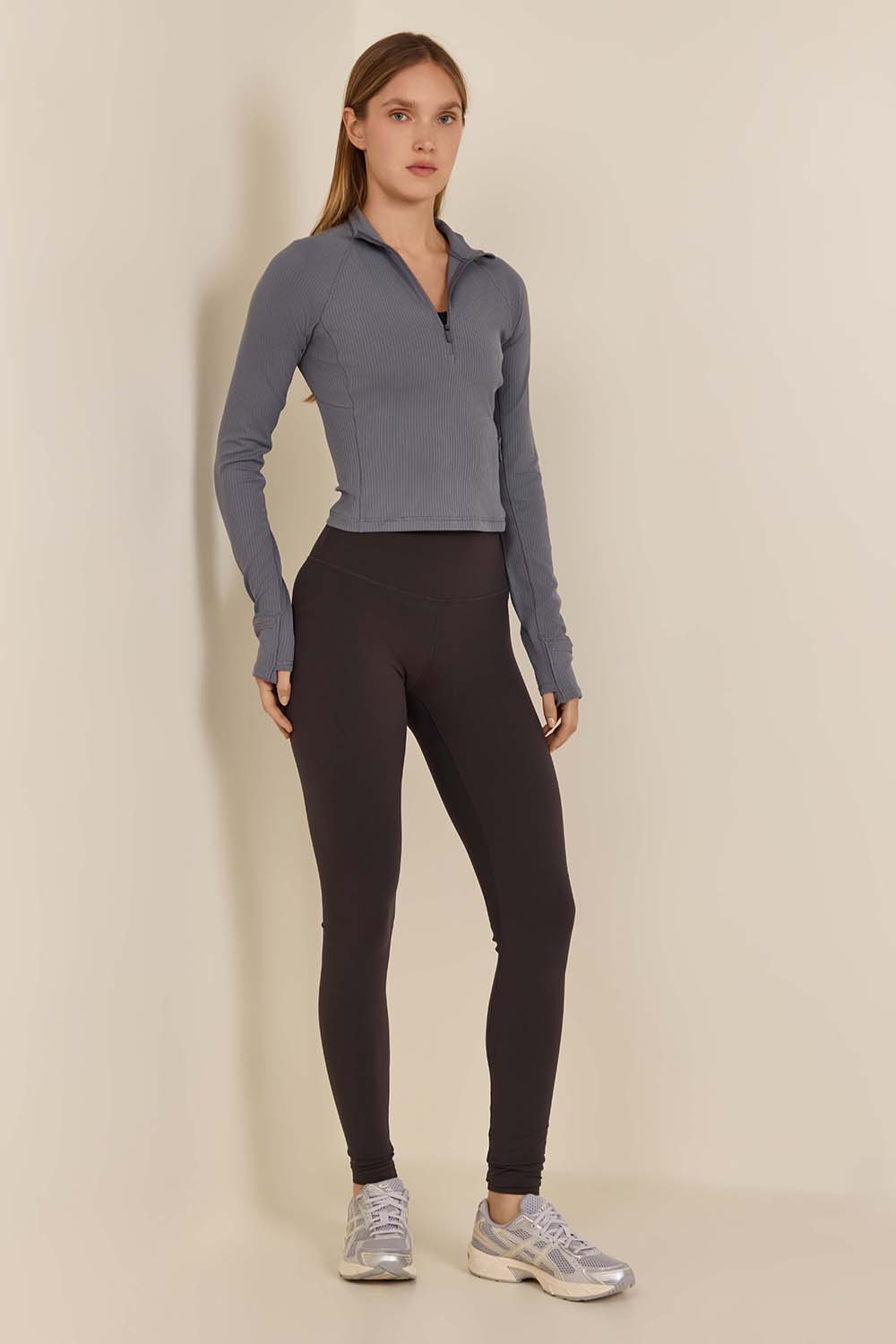 It's Rulu Ribbed Cropped Half Zip Updated